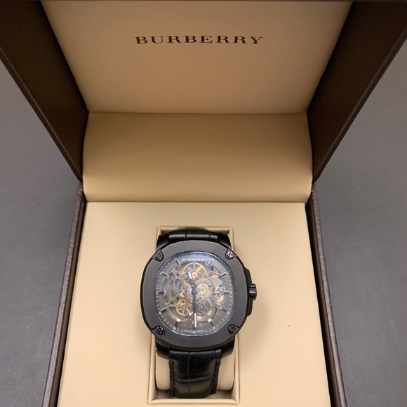 Burberry skeleton watch Clearance